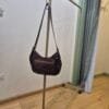 Brown Faux Suede Shoulder Bag