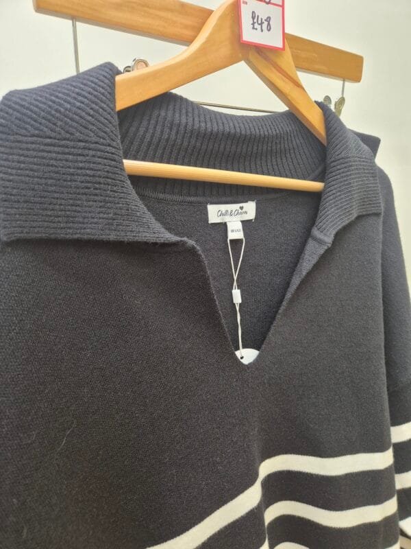 2026/01/1000388219-scaled.jpg Open Collar Striped Jumper & Trouser Knitted Set L/XL