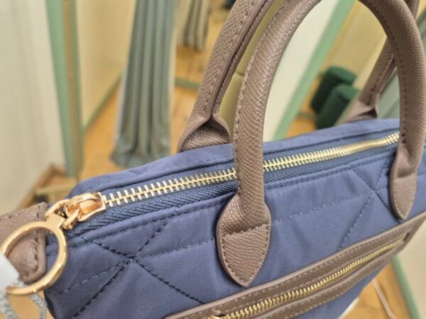 Navy Quilted Bag With Detachable Strap
