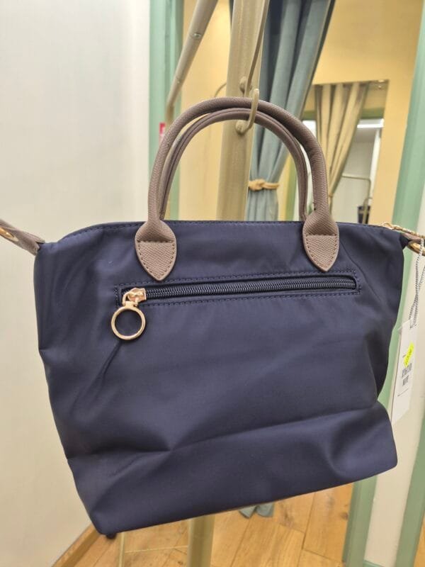 Navy Quilted Bag With Detachable Strap