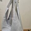 Silver Slouchy Bag With Pouch