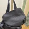 Black Slouchy Bag With Pouch