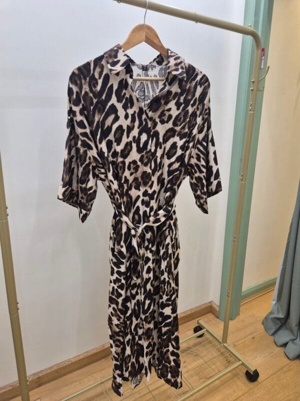 Leopard Print Midi Dress