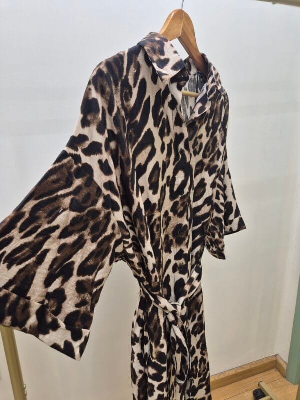 Leopard Print Midi Dress