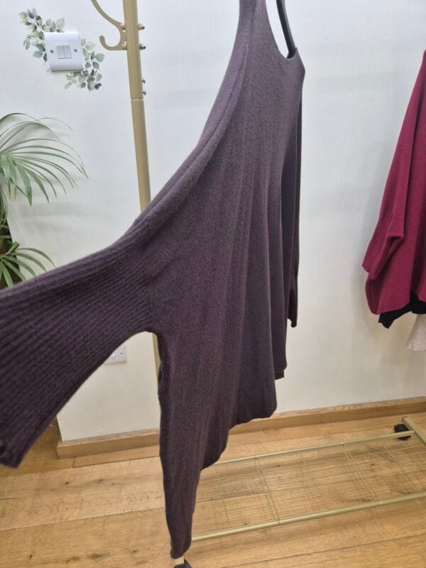 2026/01/1000388891-scaled.jpg Batwing Sleeve Ribbed Cuff Jumper in Brown