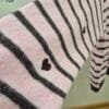 Women’s Light Pink and Brown Striped Knit Jumper with Hearts