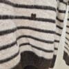 Women’s Beige and Brown Striped Knit Jumper with Hearts