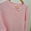 Women’s Soft Pink Cardigan With Ruffle Cuffs