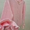 Women’s Soft Pink Cardigan With Ruffle Cuffs