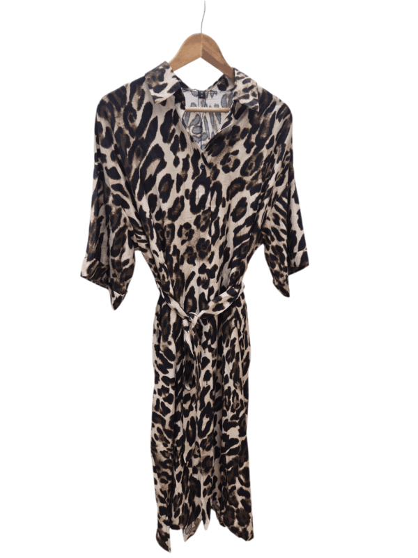 Leopard Print Midi Dress