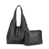 Black Slouchy Bag With Pouch