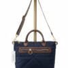 Navy Quilted Bag With Detachable Strap