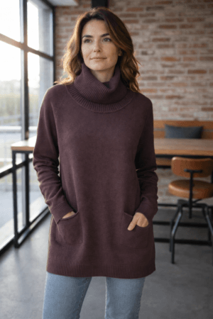 Luxe Longline Rollneck Knit