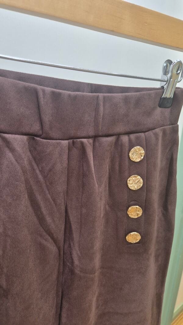 2026/01/1000390837-scaled.jpg Tailored Brown Trousers With Gold buttons - Medium