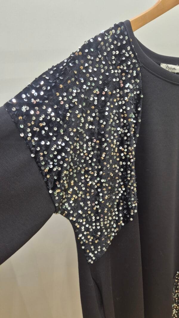 2026/01/1000390931-scaled.jpg Black Sequin Panel Relaxed Fit Tunic Dress