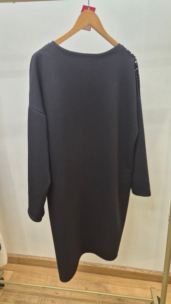 2026/01/1000390937-scaled.jpg Black Sequin Panel Relaxed Fit Tunic Dress