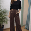 2026/01/1000390960.png Tailored Brown Trousers With Gold buttons - Medium