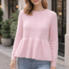 2026/01/1000391035.png Pink Peplum Soft Knit Jumper