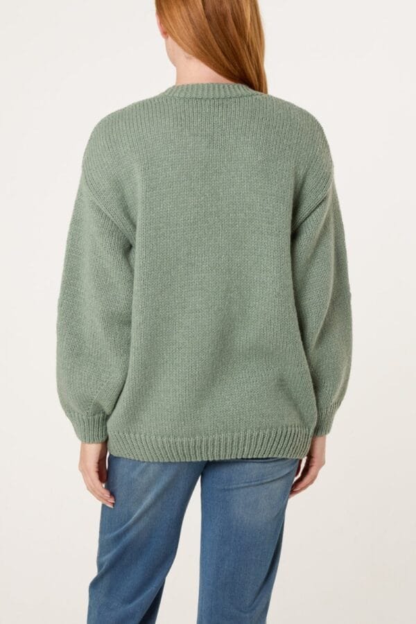 2026/01/1000391286-1.jpg Sage Green Cardigan With Embroidered Flowers