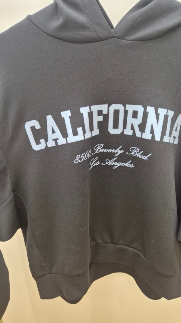 "California " Black Soft Touch Hoodie