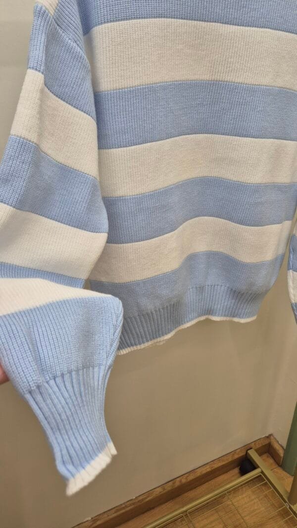 2026/01/1000391481-scaled.jpg Sky Blue Crew Neck Striped Jumper