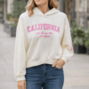 'California ' White Soft Touch Hoodie