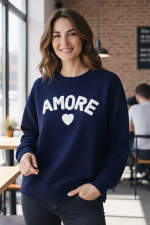 Navy Amore Sweatshirt