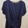 Navy Tie-Side Short Sleeve Jersey Top