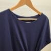 Navy Tie-Side Short Sleeve Jersey Top