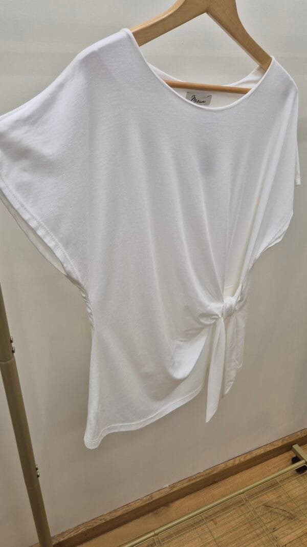 2026/01/1000392442-scaled.jpg White Tie-Side Short Sleeve Jersey Top