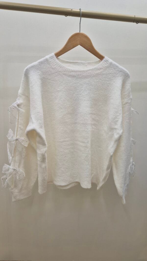 Bow Sleeve Soft Knit Jumper