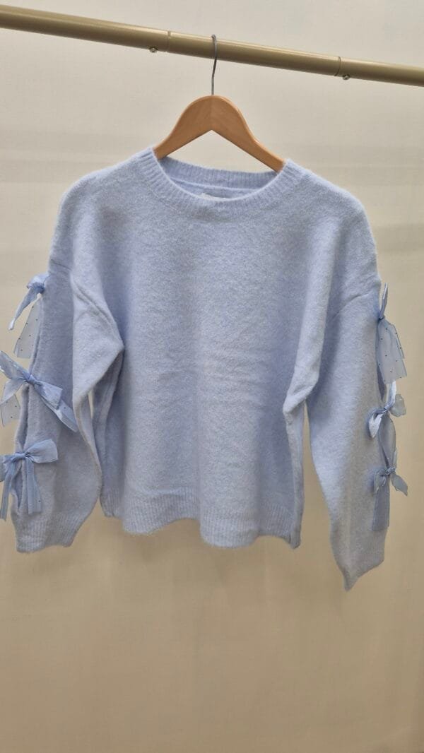 Bow Sleeve Soft Knit Jumper