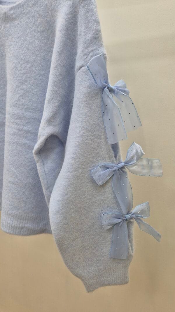 Bow Sleeve Soft Knit Jumper