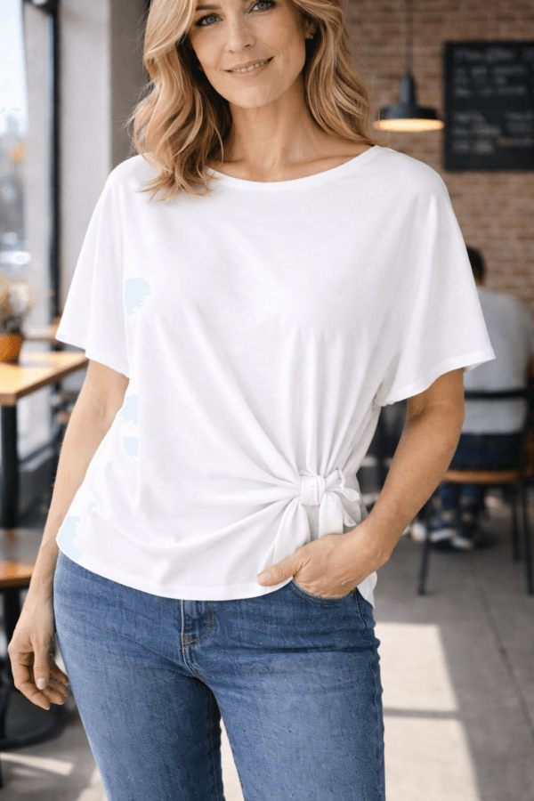 2026/01/1000392673.png White Tie-Side Short Sleeve Jersey Top