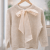 Bow Front Knit Cardigan