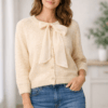 Bow Front Knit Cardigan