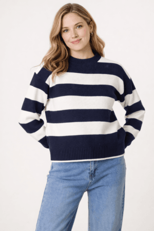Crew Neck Striped Jumper