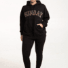 Sunday Leopard Print Logo Hoodie & Leggings Set