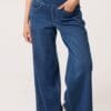 Wide Waistband And Wide Leg Jeans