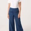 Wide Waistband And Wide Leg Jeans