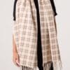 Cream Checked Scarf