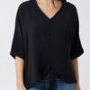 Tie Front V-Neck Top