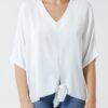 Tie Front V-Neck Top