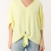 Tie Front V-Neck Top