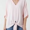 Tie Front V-Neck Top