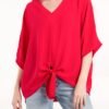 Tie Front V-Neck Top