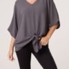 Tie Front V-Neck Top