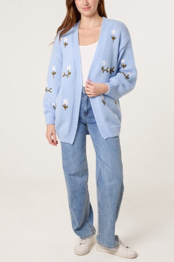2026/02/1000396717.jpg Blue Cardigan With Embroidered Flowers