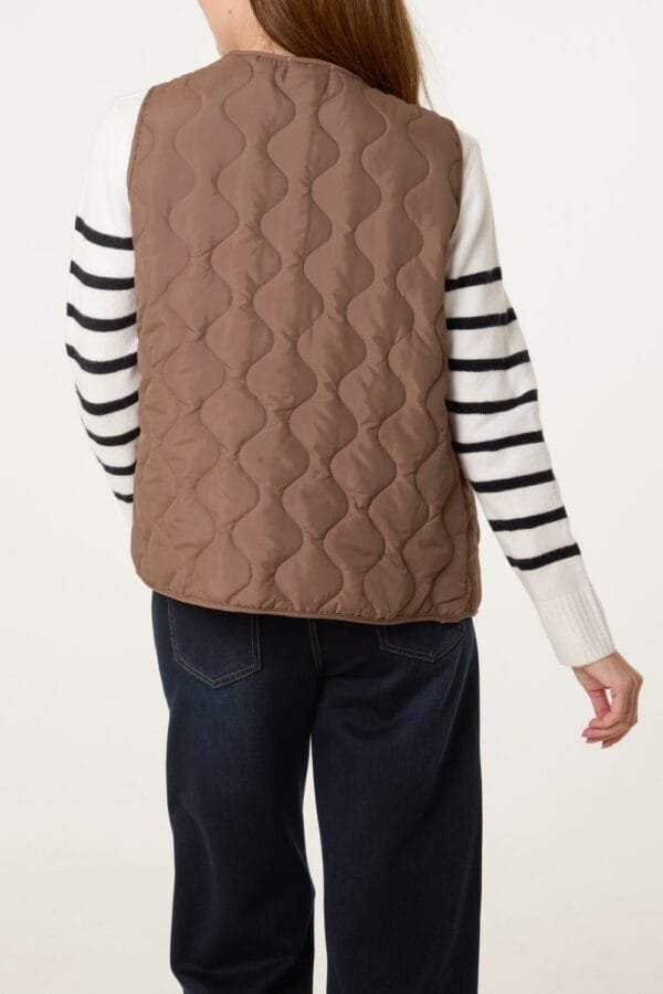 2026/02/1000396741.jpg Coffee Colour Padded Gilet