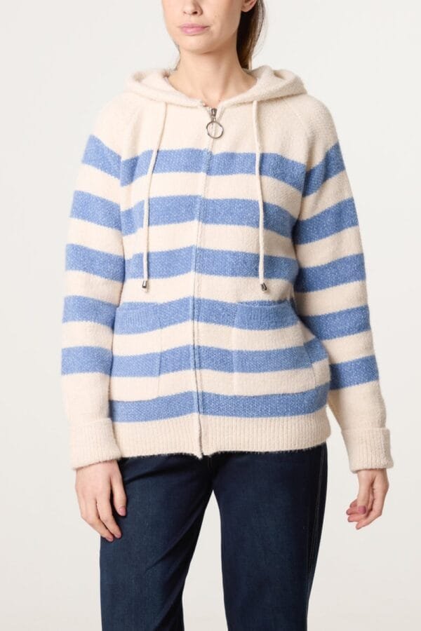 2026/02/1000396835.jpg Striped Cosy Knit Hoodie- Denim Blue/ Ivory
